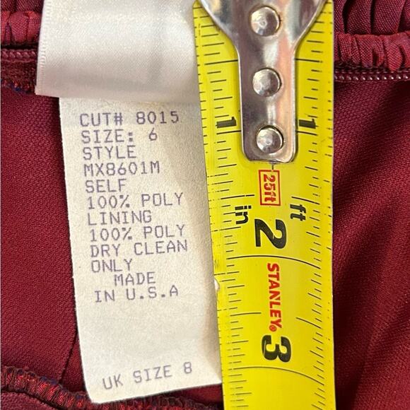 Vintage Tadashi 90s/Y2K Iridescent Ruched Knee Length Dress w Ruffles - Picture 14 of 15